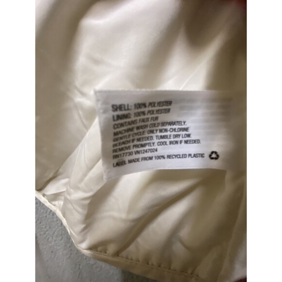 Ava & Viv Womens 4X Cream Sherpa Fleece Coat Snap Buttons Lined - Picture 9 of 11